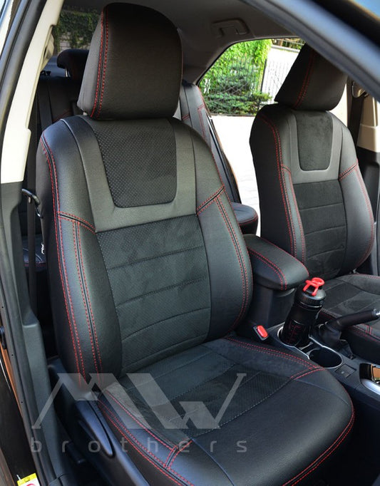 Maßgefertigte Sitzbezüge für Toyota Corolla (E170) (2013–2018), Lederoptik