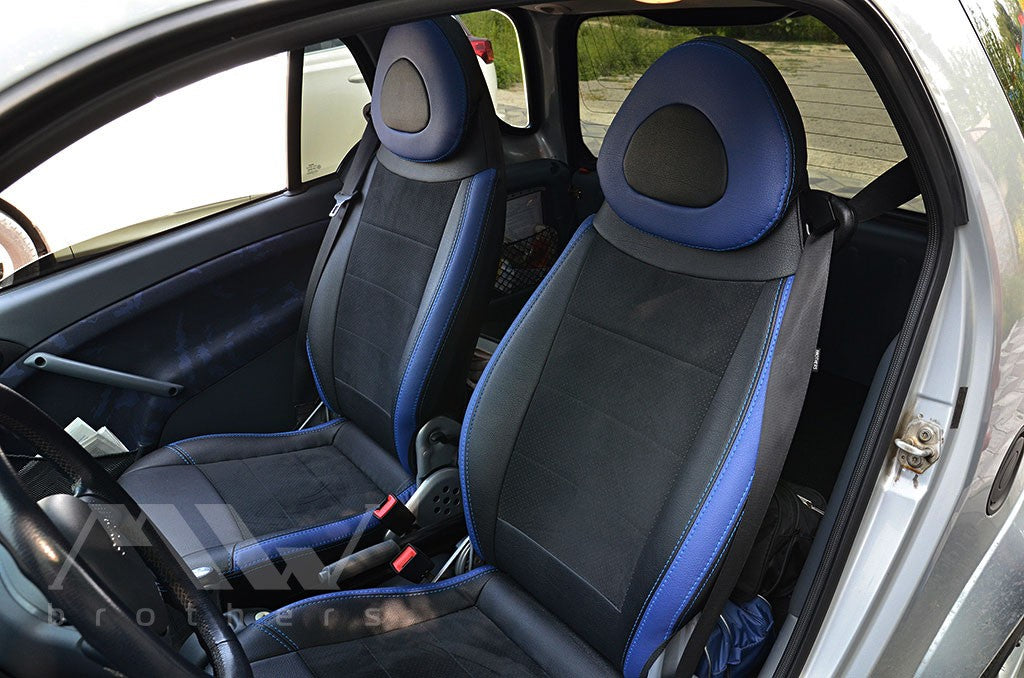 Set coprisedili su misura per Mercedes-Benz Smart Fortwo 1 (450) (1998-2007), Leather Style