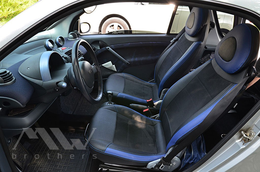Set coprisedili su misura per Mercedes-Benz Smart Fortwo 1 (450) (1998-2007), Leather Style