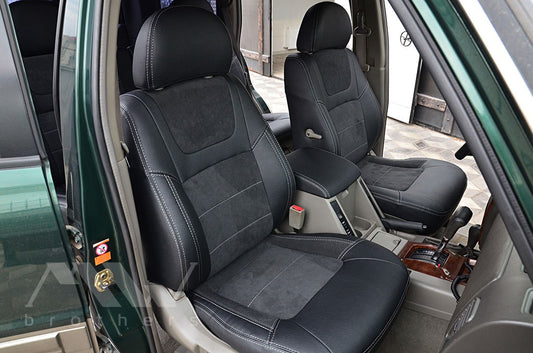 Maßgefertigte Sitzbezüge für Nissan Patrol (Y61) (1997–2009), Lederoptik