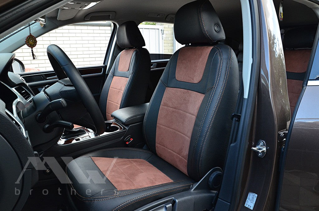 Set coprisedili su misura per Volkswagen Touareg II Life, TDI (2011-2018), Leather Style