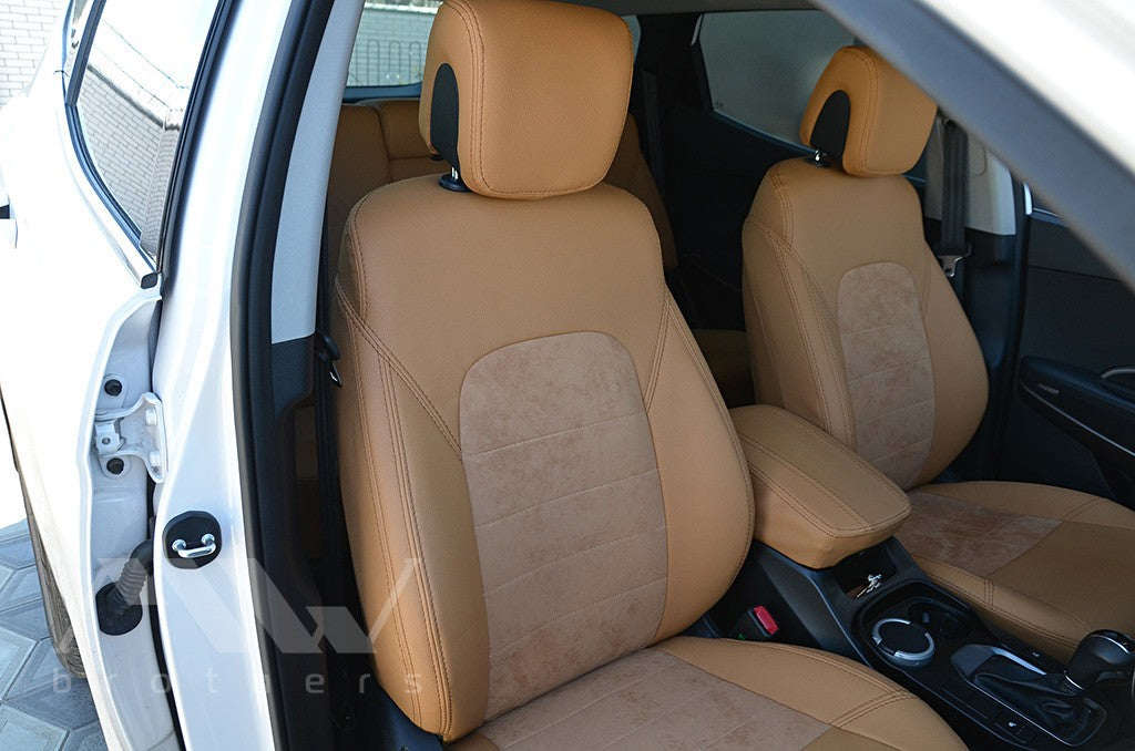 Set coprisedili su misura per Hyundai Santa Fe 3 (DM) (2012-2018), Leather Style