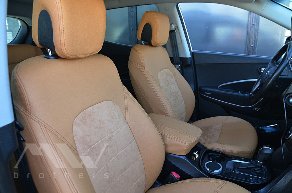 Set coprisedili su misura per Hyundai Santa Fe 3 (DM) (2012-2018), Leather Style