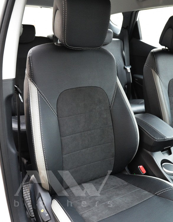 Set coprisedili su misura per Hyundai Santa Fe 3 (DM) (2012-2018), Leather Style