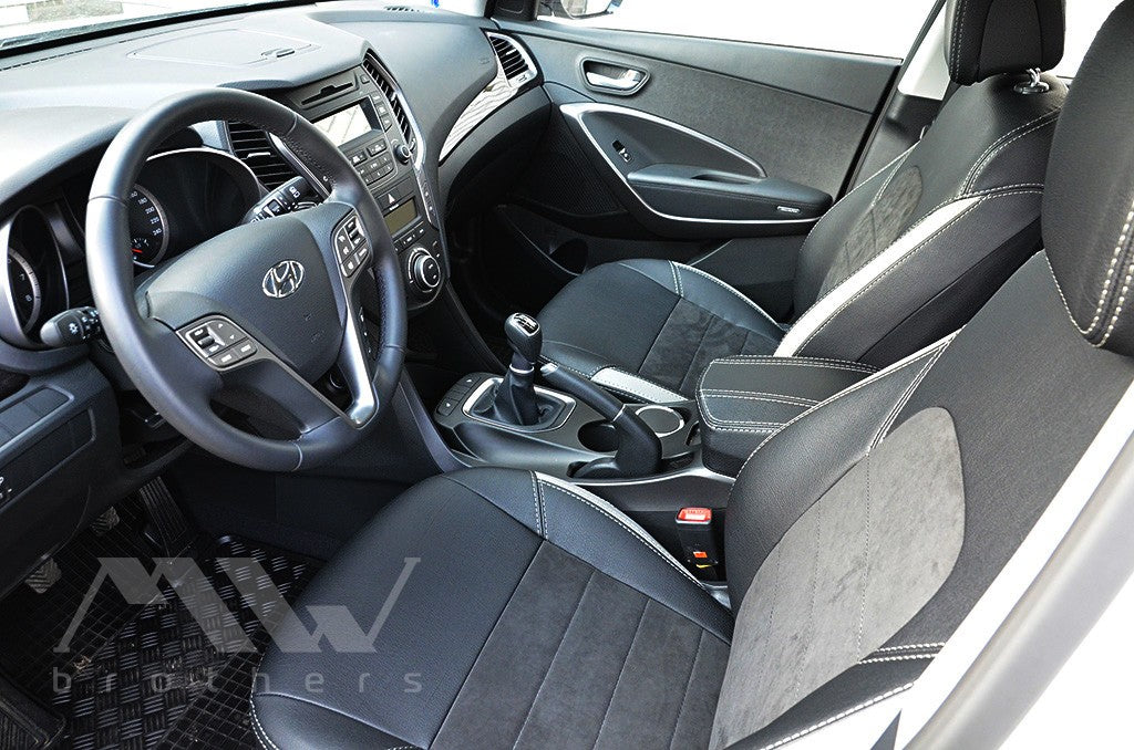 Set coprisedili su misura per Hyundai Santa Fe 3 (DM) (2012-2018), Leather Style