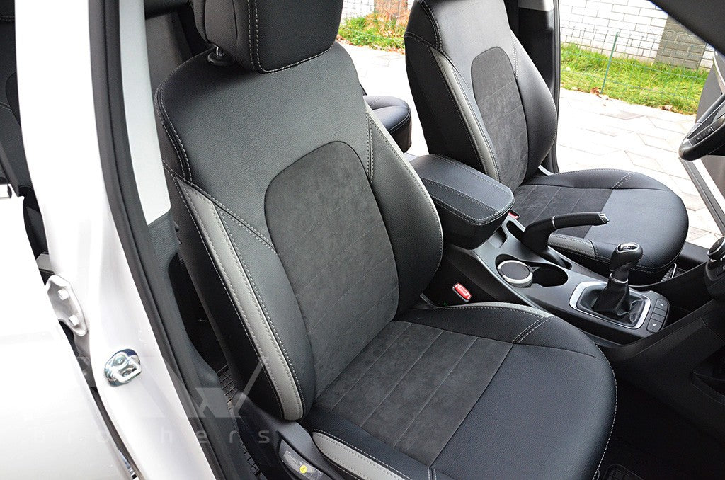Set coprisedili su misura per Hyundai Santa Fe 3 (DM) (2012-2018), Leather Style
