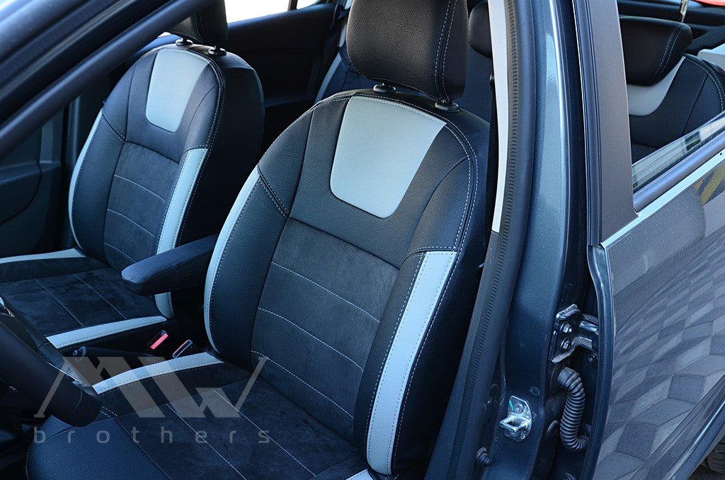 Set coprisedili su misura per Dacia / Renault Sandero II (2012–2022), Leather Style