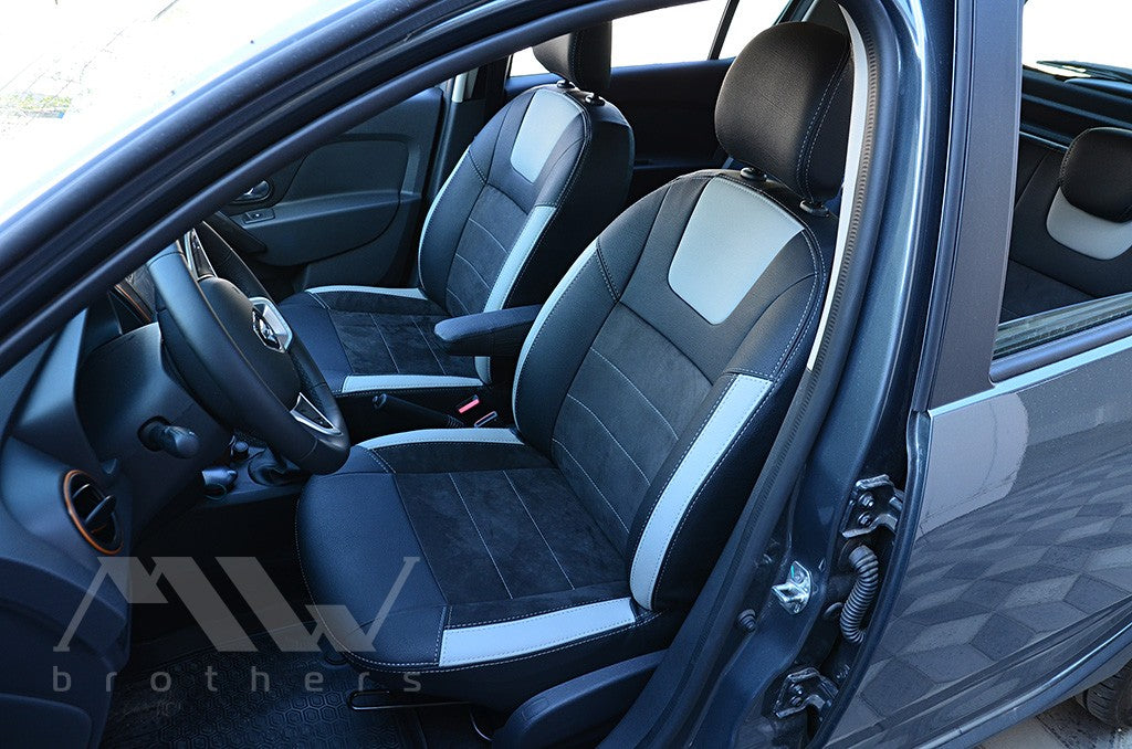 Set coprisedili su misura per Dacia / Renault Sandero II (2012–2022), Leather Style