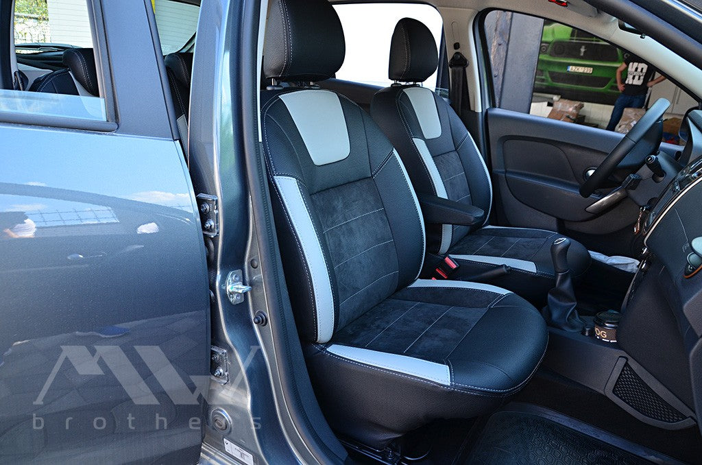 Set coprisedili su misura per Dacia / Renault Sandero II (2012–2022), Leather Style