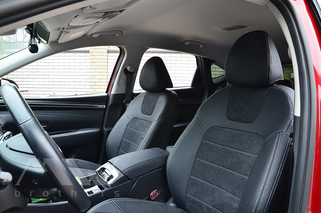 Set coprisedili su misura Hyundai Tucson IV (NX4) Hybrid (2020–oggi), Leather Style