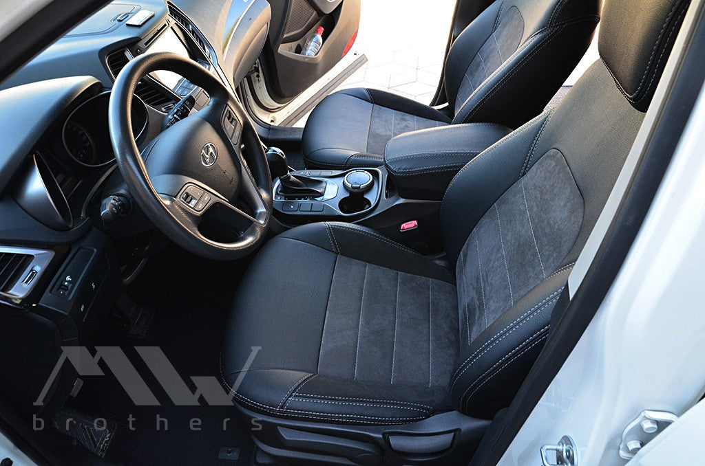 Set coprisedili su misura per Hyundai Santa Fe 3 (DM) (2012-2018), Leather Style