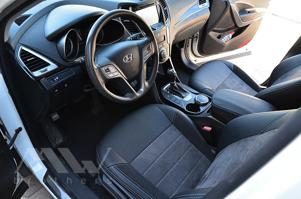 Set coprisedili su misura per Hyundai Santa Fe 3 (DM) (2012-2018), Leather Style