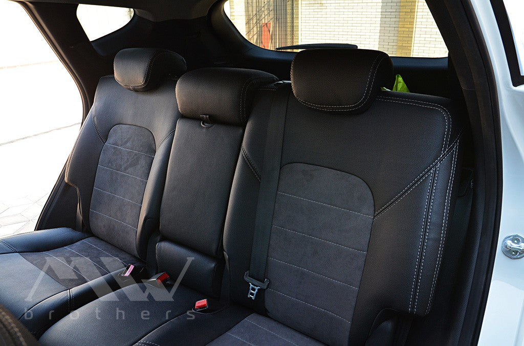 Set coprisedili su misura per Hyundai Santa Fe 3 (DM) (2012-2018), Leather Style