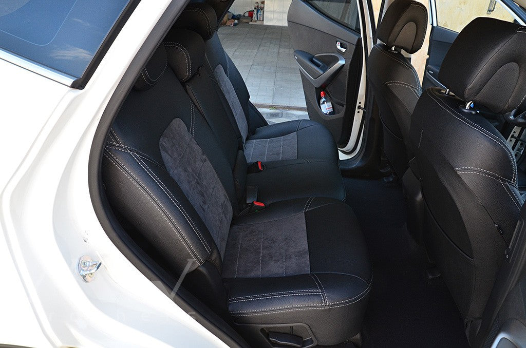 Set coprisedili su misura per Hyundai Santa Fe 3 (DM) (2012-2018), Leather Style