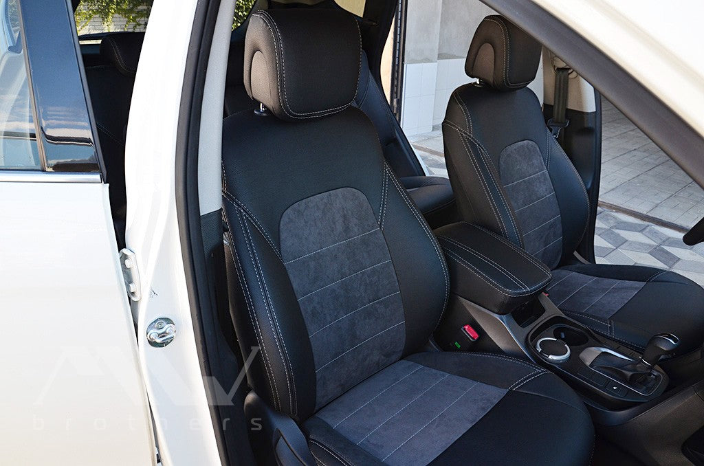 Set coprisedili su misura per Hyundai Santa Fe 3 (DM) (2012-2018), Leather Style