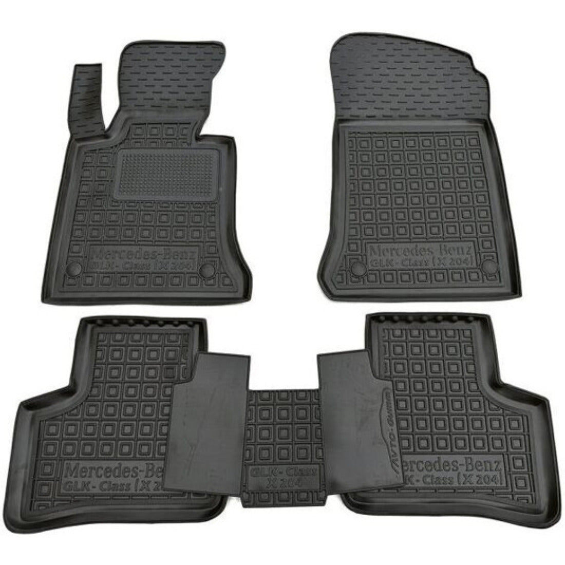 Set tappetini di gomma su misura per Mercedes-Benz GLK-Class (X204) (2008–2015)
