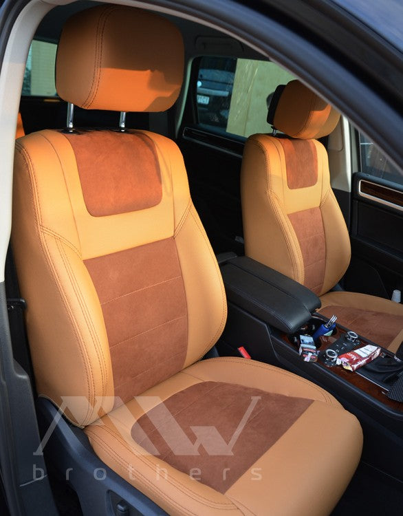 Set coprisedili su misura per Volkswagen Touareg II Life, TDI (2011-2018), Leather Style