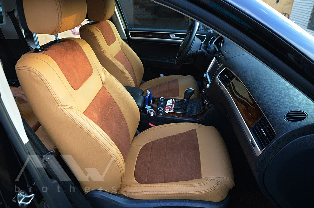 Set coprisedili su misura per Volkswagen Touareg II Life, TDI (2011-2018), Leather Style