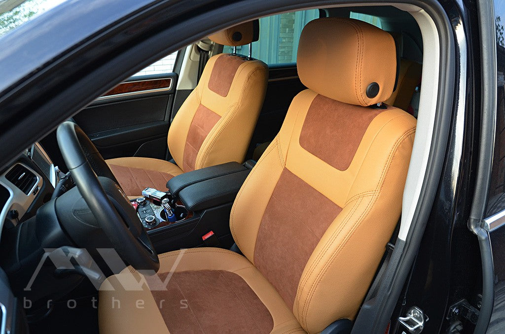 Set coprisedili su misura per Volkswagen Touareg II Life, TDI (2011-2018), Leather Style