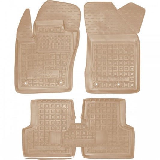 Maßgefertigte Gummifußmatten für Jeep Renegade (ab 2014)