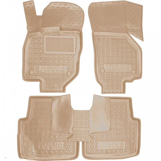 Set tappetini di gomma su misura per Skoda Superb 4 (2024-oggi)