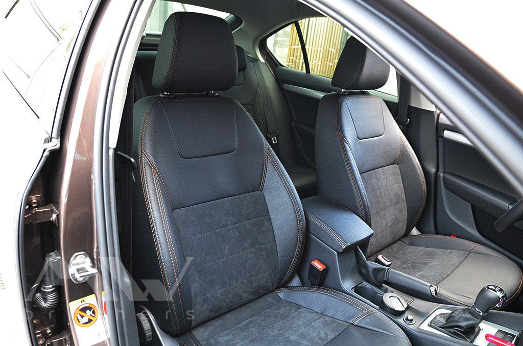 Set coprisedili su misura per Skoda Octavia A7 Ambition, Elegance (2013-2016), Leather Style