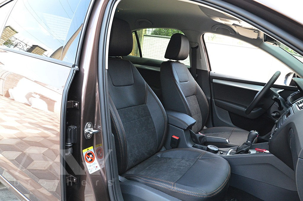 Set coprisedili su misura per Skoda Octavia A7 Ambition, Elegance (2013-2016), Leather Style