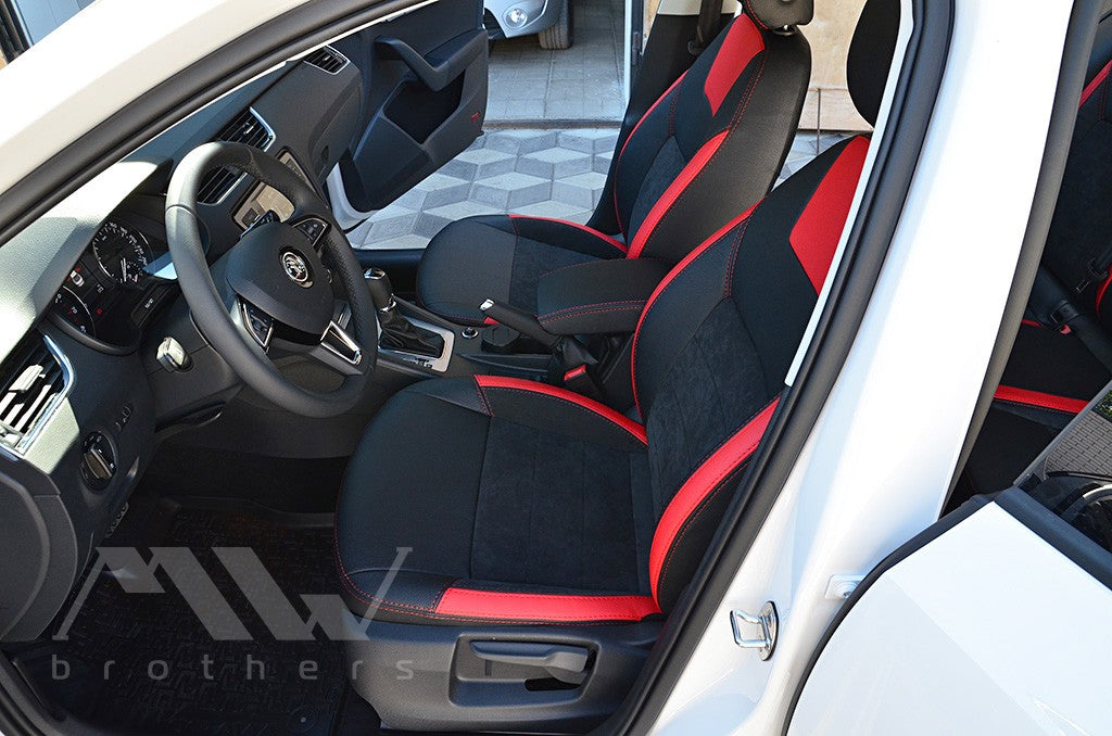Set coprisedili su misura per Skoda Octavia A7 Ambition, Elegance (2013-2016), Leather Style