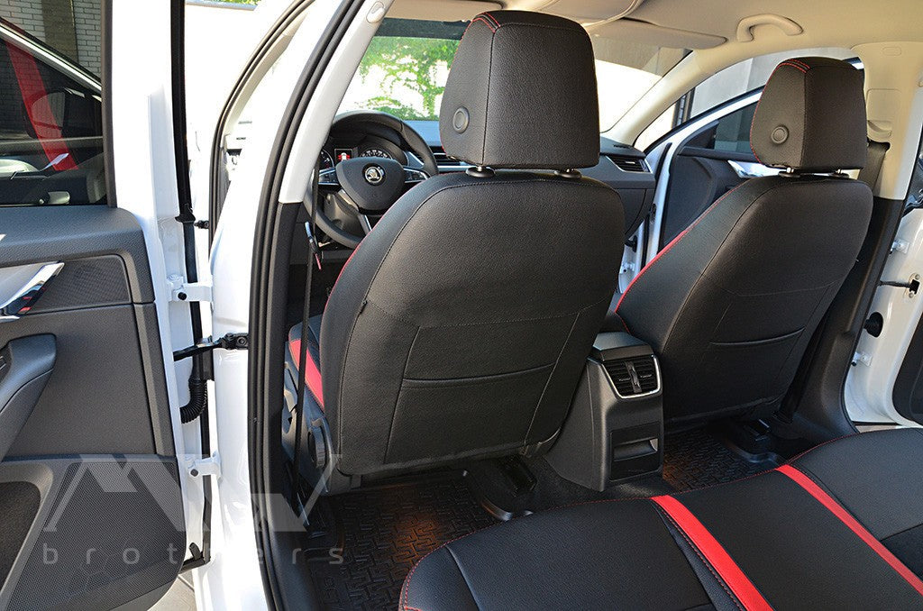 Set coprisedili su misura per Skoda Octavia A7 Ambition, Elegance (2013-2016), Leather Style