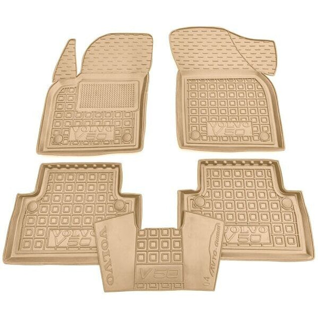 Set tappetini di gomma su misura per Volvo V50 (2004-2012)