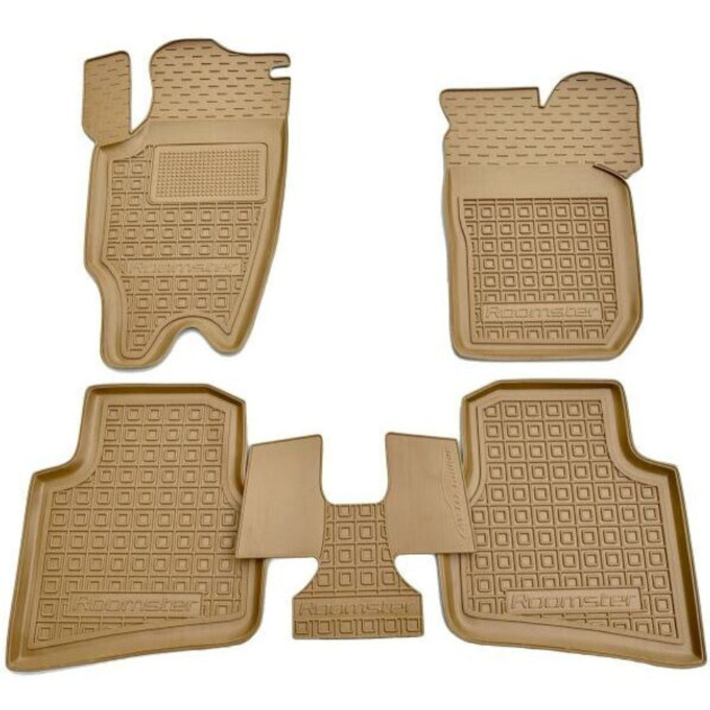 Set tappetini di gomma su misura per Skoda Roomster I (2006–2015)
