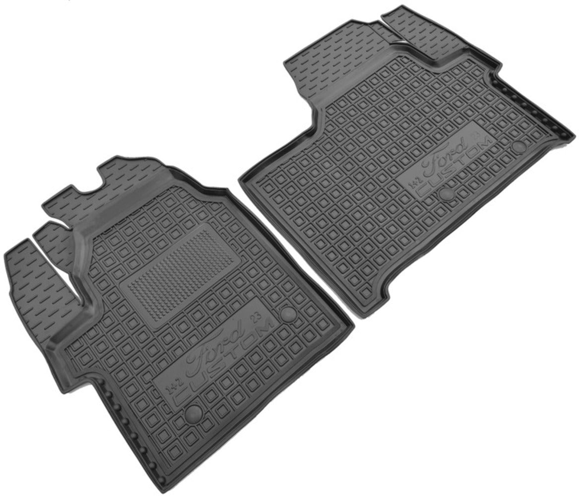 Set tappetini di gomma su misua per Ford Custom Transit/Tourneo '24- (1+2)