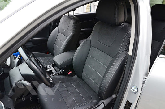 Passgenauer Sitzbezugsatz für KIA Sorento 3 (UM) (2014–2020), Lederoptik