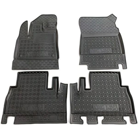 Set tappetini di gomma su misura per Peugeot Rifter (2018-oggi)