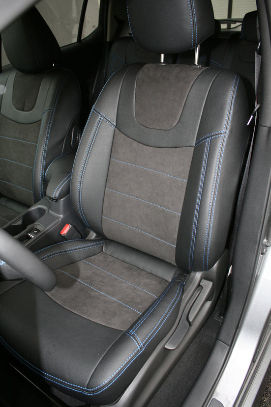 Maßgefertigte Sitzbezüge für Nissan Leaf 1 (ZE0) (2010–2017), Lederoptik