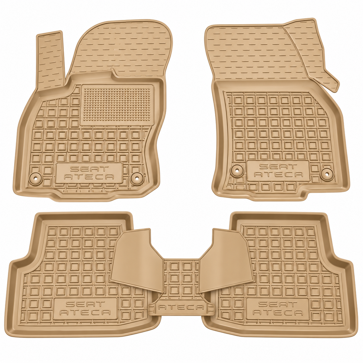 Set tappetini di gomma su misura per Seat Ateca (2016-2026)