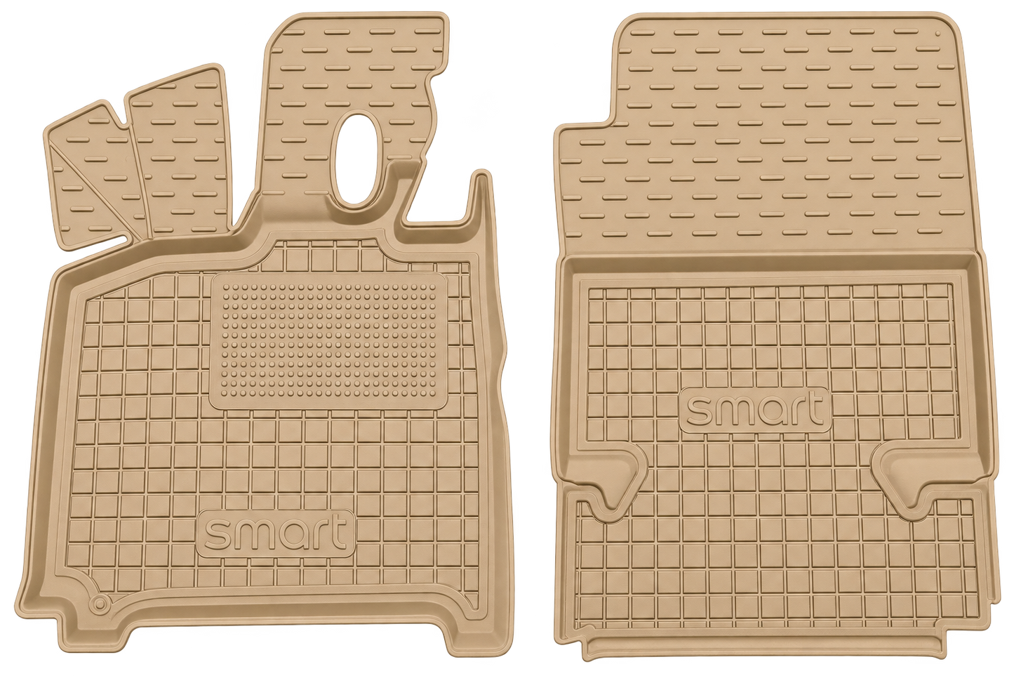 Set tappetini di gomma su misura per Mercedes-Benz Smart Fortwo 2 (451) (2007-2015)