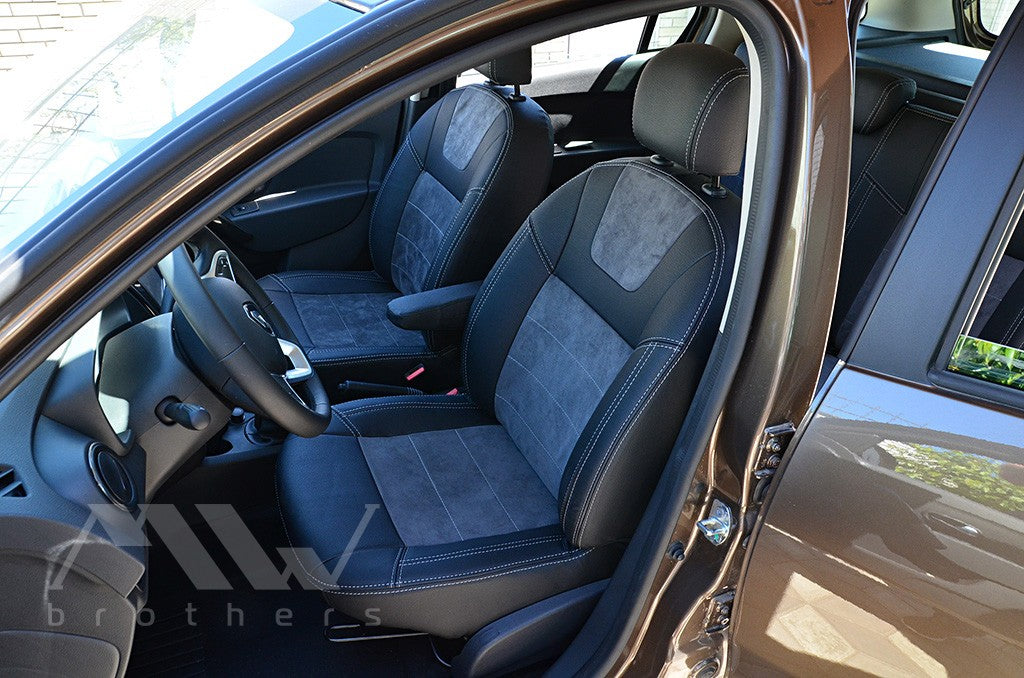 Set coprisedili su misura per Dacia / Renault Sandero II (2012–2022), Leather Style