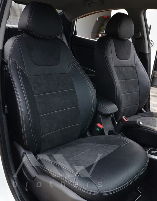 Passgenaue Sitzbezüge für Hyundai Accent IV (Solaris) (2011–2020), Lederoptik