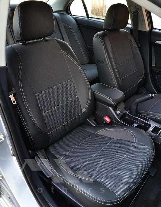Maßgefertigte Sitzbezüge für Mitsubishi Lancer X 2L (2007–2019), Komfortausführung