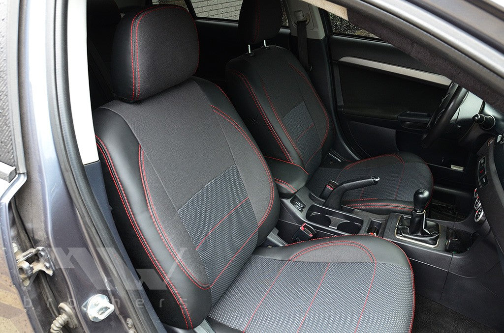 Maßgefertigte Sitzbezüge für Mitsubishi Lancer X 2L (2007–2019), Komfortausführung