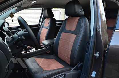 Set coprisedili su misura per Volkswagen Touareg II Life, TDI (2011-2018), Leather Style