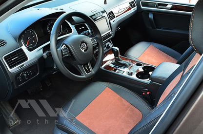 Set coprisedili su misura per Volkswagen Touareg II Life, TDI (2011-2018), Leather Style