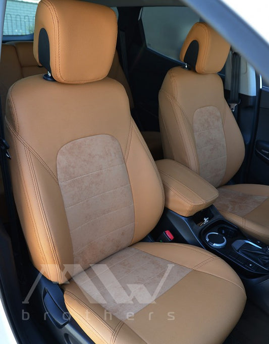 Set coprisedili su misura per Hyundai Santa Fe 3 (DM) (2012-2018), Leather Style