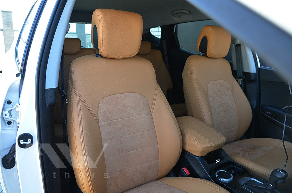 Set coprisedili su misura per Hyundai Santa Fe 3 (DM) (2012-2018), Leather Style