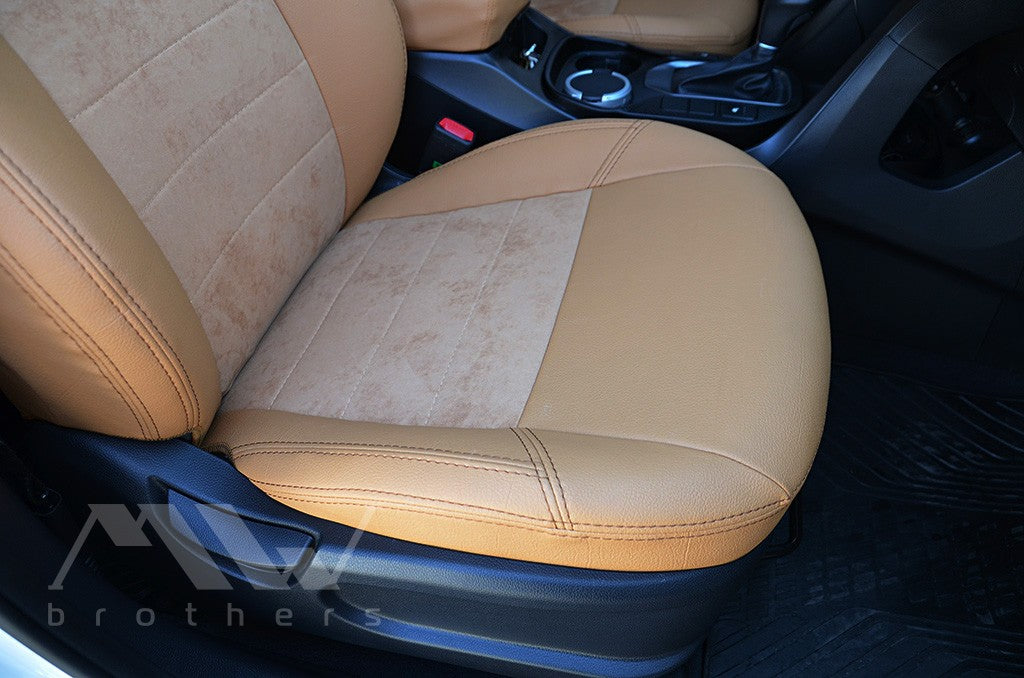 Set coprisedili su misura per Hyundai Santa Fe 3 (DM) (2012-2018), Leather Style