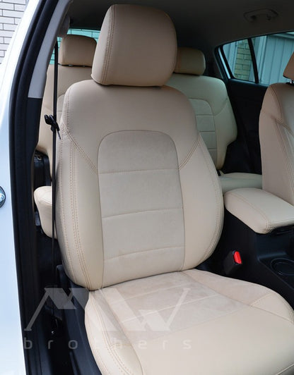 Coprisedili su misura per Hyundai Tucson 3 (TL) (2015-2021) Leather Style - Beige