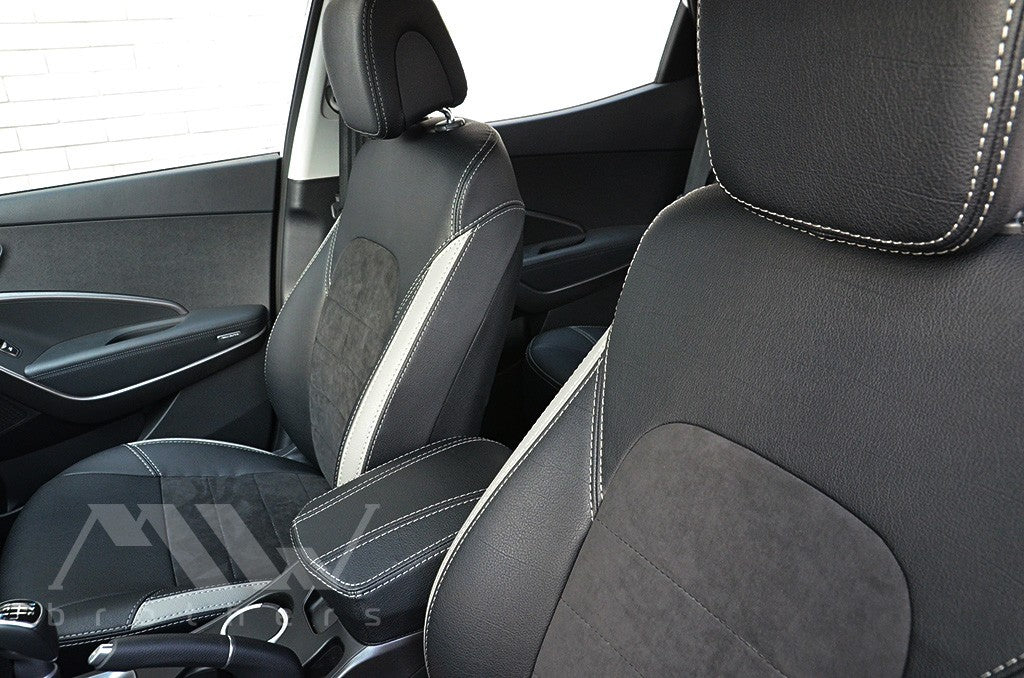 Set coprisedili su misura per Hyundai Santa Fe 3 (DM) (2012-2018), Leather Style