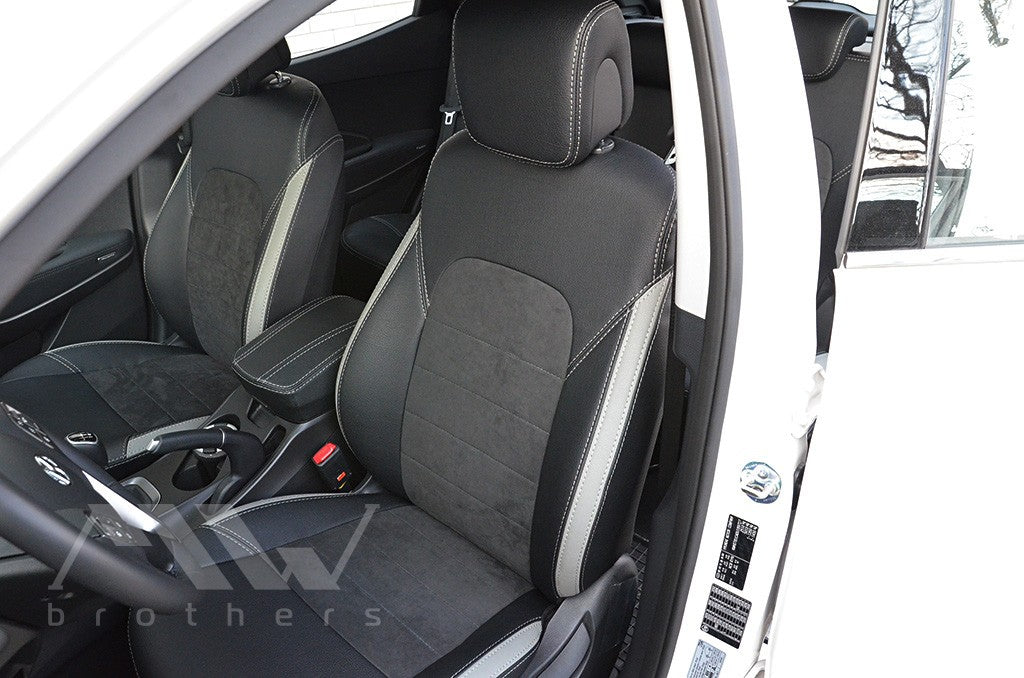 Set coprisedili su misura per Hyundai Santa Fe 3 (DM) (2012-2018), Leather Style