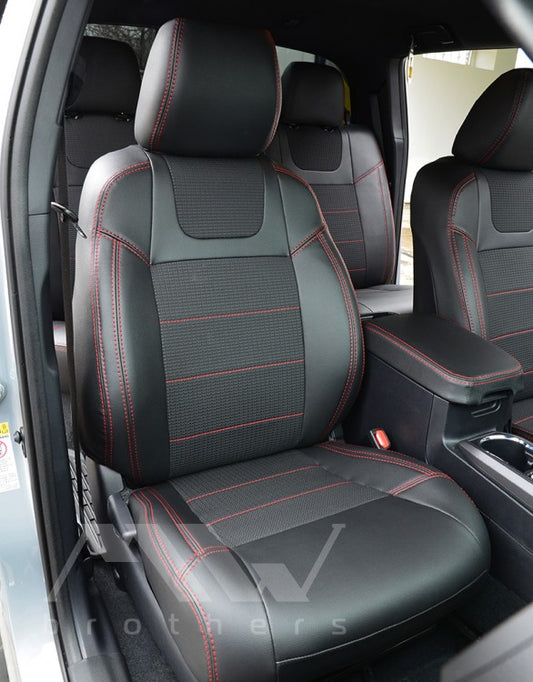 Set coprisedili su misura per Toyota Tacoma 3 (N300) (2015-2023), Leather Style